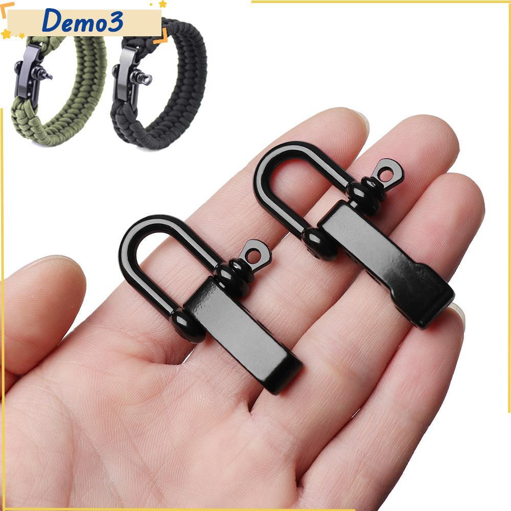 [DEMO3] 1/2 ชิ้น U-Shaped Shackle Buckle คุณภาพสูงเครื่องมือกลางแจ้ง Anchor สกรู Pin เชือก Paracords
