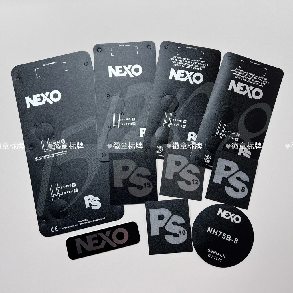 NEXO NEXO PS15 PS12 PS10 PS8 สติกเกอร์ลําโพงมืออาชีพป้ายเสียงแนะนํา