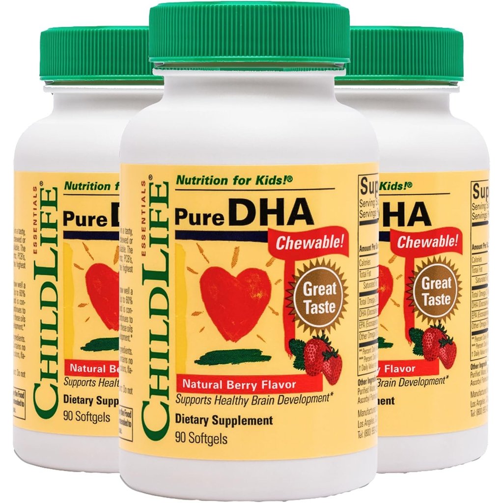 CHILDLIFE ESSENTIALS Pure DHA สำหรับ เด็ก - DHA อาหารเสริม, DHA EPA โอเมก้า 3 อาหารเสริม, เด็ก DHA C