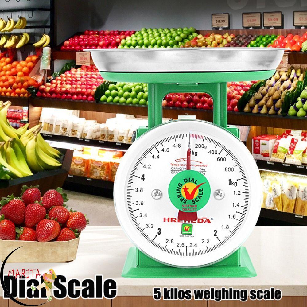 MARITA Scaleweighing Scale, Big 5 Kilos Weight Scale, Dial Scale Food Meat