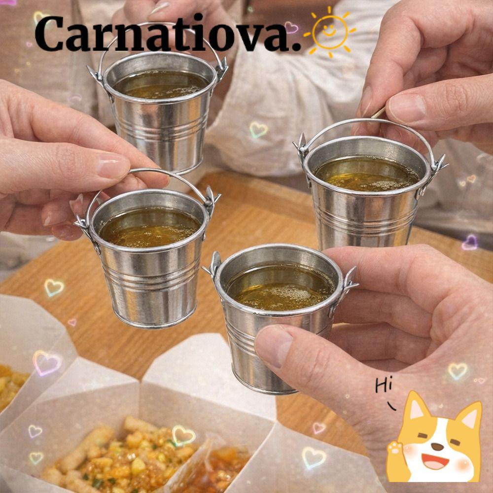 ICRNATIO Mini Bucket Cup, พร้อมที่จับแก้วช็อตถังแบบใช้ซ้ําได้, ปาร์ตี้ถ้วยบิลจิ๋วแบบพกพารวบรวม