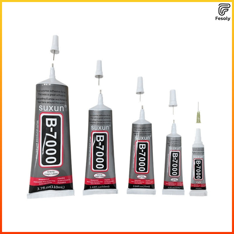 Fesoly ยางกาว B7000 มีปลายเข็ม - สำหรับติดหน้าจอโทรศัพท์มือถือ, ยางกาวแห้งด้วยอากาศ, ยางกาว handicraft DIY