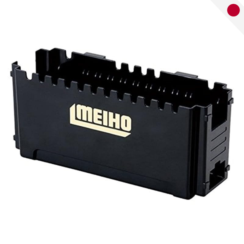 MEIHO Bucket Mouth Side Pocket BM-120 Black | Premium Tackle Box Attachment Pocket