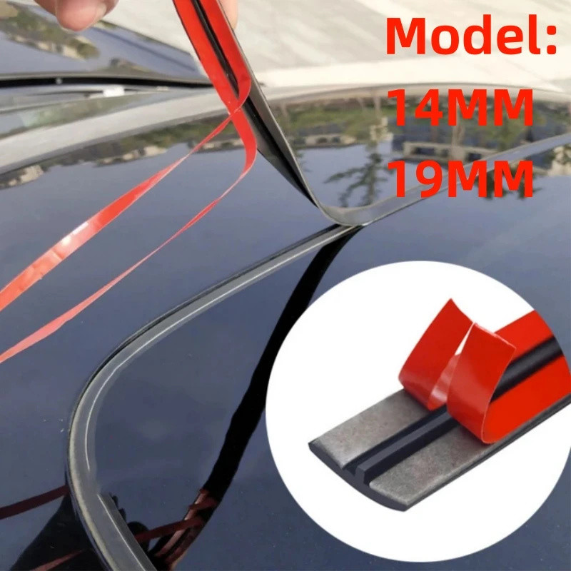 Car Windshield Seal Strip Universal Rubber Roof Window Edge Seal Protector Sticker Waterproof Weathe