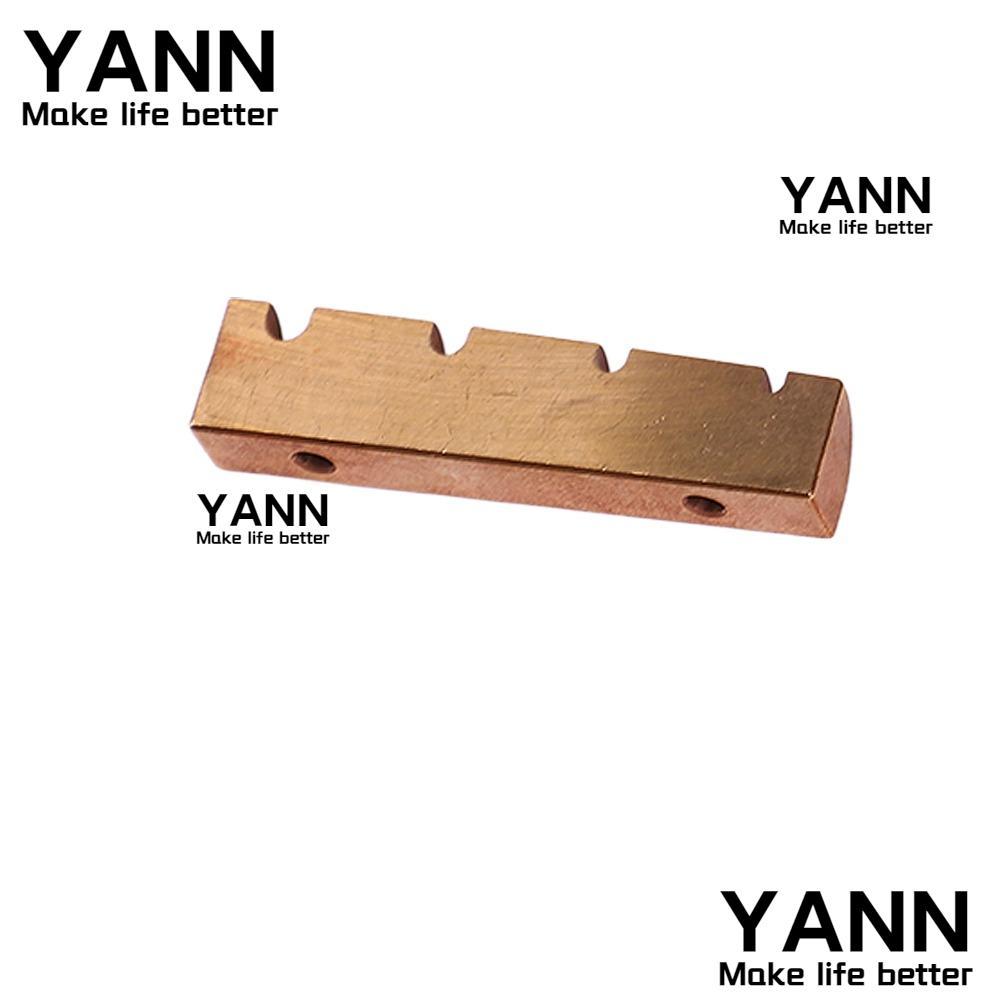 YANN 4 String Bass Nut, วัสดุทองเหลือง Pre Slotted ทองเหลืองเบสกีตาร์ Nut, Precision ทองเหลืองสี 4 String Electric Bass Nut กีตาร์เบสไฟฟ้า
