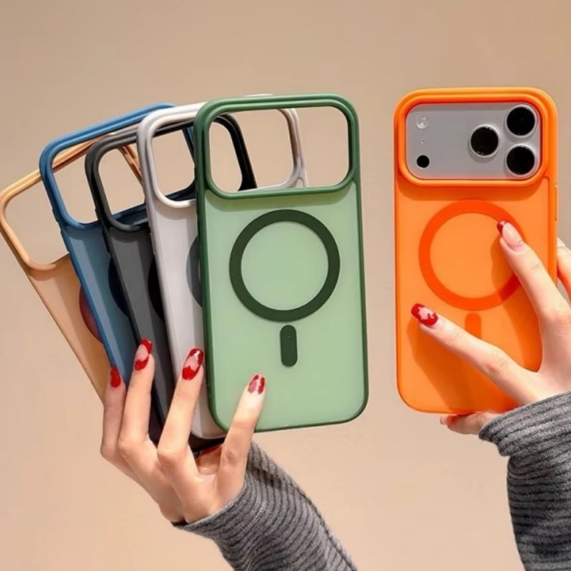 เคสโทรศัพท์เคลือบแม่เหล็กสำหรับ For iPhone 11 17 12 13 14 15 16 17 Pro Max 14pro 15promax 16promax กรณีโทรศัพท์กันกระแทก