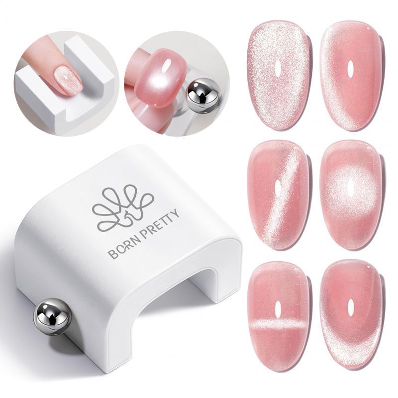BORN PRETTY 5D อัตโนมัติแมวตาเล็บแม่เหล็กสําหรับกว้างด้านข้างภาษาฝรั่งเศสคํา Magnetic Effect Design 8 มม.แม่เหล็กลูกปัดเล็บเครื่องมือ