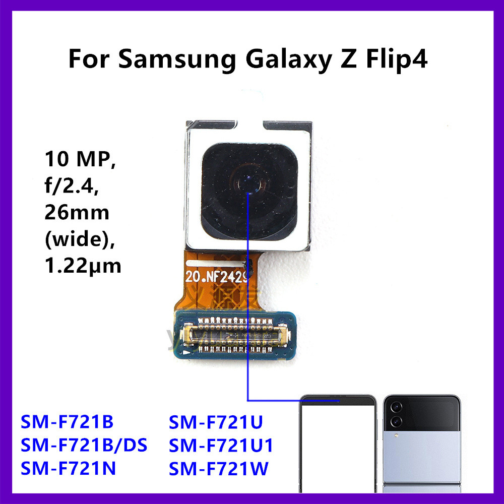 10 MP กล้องหน้าสําหรับ Samsung Galaxy Z Flip4 SM-F721B F721N F721U F721 Flip 4 F721 Selfie กล้อง