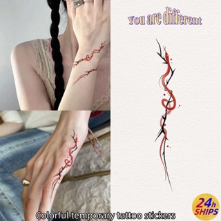 ไม้ไผ่งูรูปแบบสักสาวเซ็กซี่มือกลับสักสติกเกอร์รอยสักกันน้ําย…