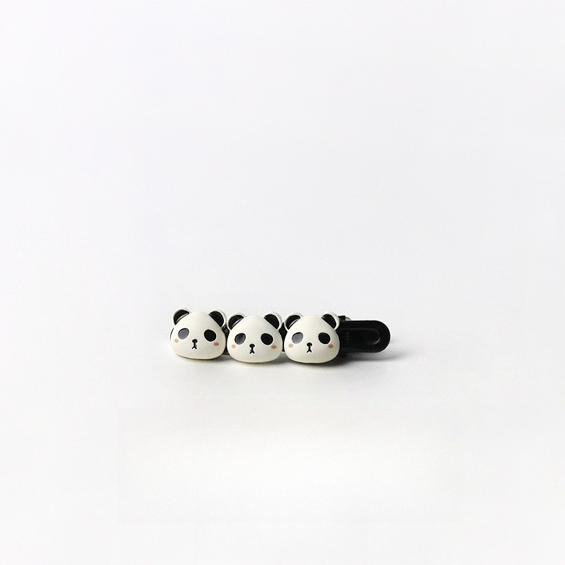 กิ๊บผมแหวนขนาดเล็ก สไตล์แพนด้าสีดำ 5 ชิ้น สำหรับตกแต่งทรงผมและสวมใส่ได้อย่างสะดวกสบาย - รูปที่ 2