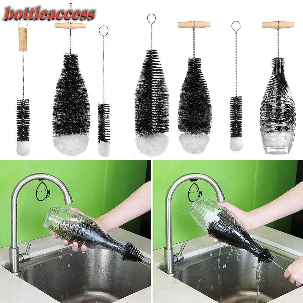 BOTTLEACCESS Soda Stream Bottle Brush เครื่องดื่มอเนกประสงค์ Wineglass Bottle Cup แปรงทําความสะอาดคุ