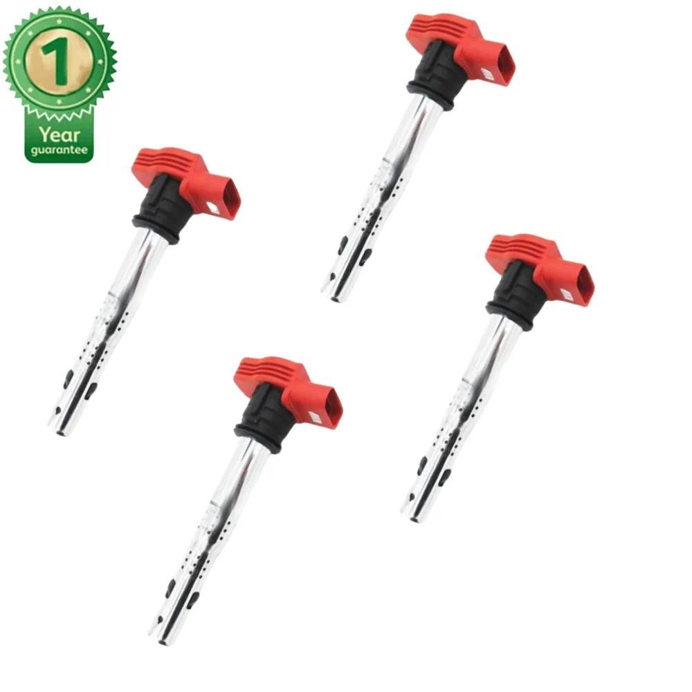 4x TOP IGNITION COILS 06E905115อี 06อี905115ค 06จ905115บี 06อี905115D สําหรับ AUDI R8 Q5 Q7 S4 S6 A4
