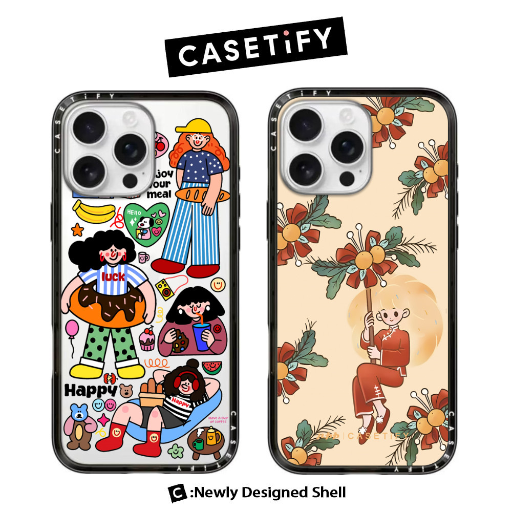 CASENEWLY ภาพประกอบสาว 6 อะคริลิคใหม่พร้อมเคสแม่เหล็กสําหรับ IPhone 17 Pro Max/17 16 15 14 13 Pro Ma