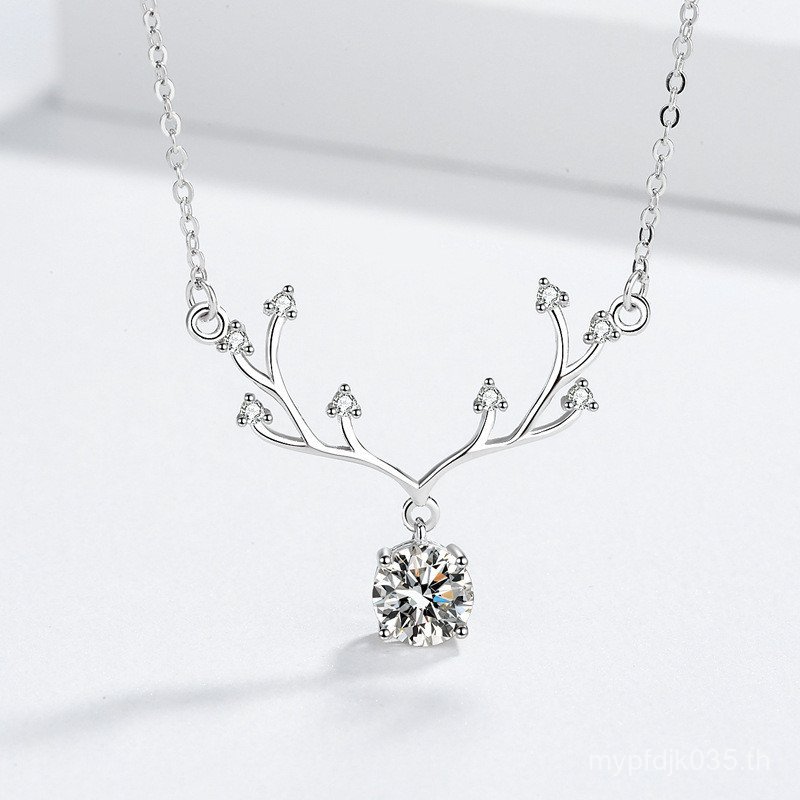 Yilu มีคุณ Moissanite ของขวัญหรูหรา Niche เกาหลี s925 เพชรวันเกิดวันวาเลนไทน์จี้สร้อยคอเงินสเตอร์ลิง