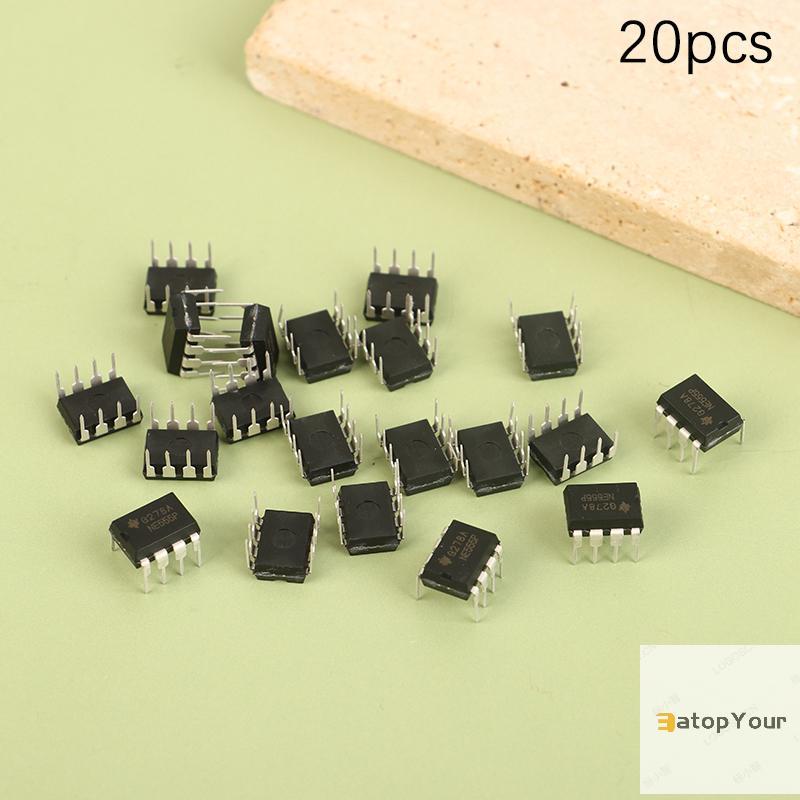 EatopYour 20pcs NE555 NE555P Integrated IC Direct Plug DIP-8P Base Circuit Chip Electronicpons ใหม่