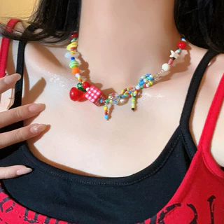 สร้อยคอ necklace สไตล์เกาหลี y2k แฟชั่น หวาน ins จี้โบว์ ดาว น่ารัก Christmas ของขวัญ สำหรับผู้หญิง ส่งเร็ว COD