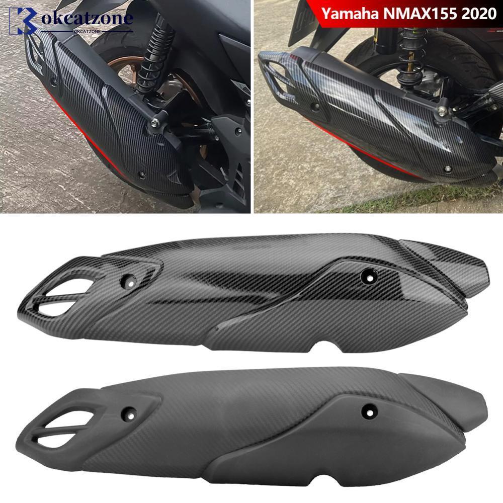 OKCATZONE รถจักรยานยนต์ท่อไอเสียท่อความร้อน Shield Protector ฝาครอบป้องกันสําหรับ Yamaha NMAX155 202