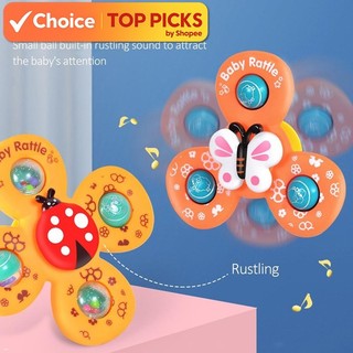 Baby Spinner Toy Set – 3PCS Suction Wall & Bath Spinning Toys for Kids (Sensory & Finger Play)