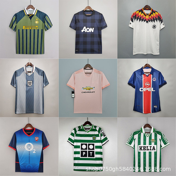 เสื้อบอลคอปก เสื้อบอลราคาถูก ฟุตบอล Retro National Rice German Arsenal England Bettys Argentina Pari