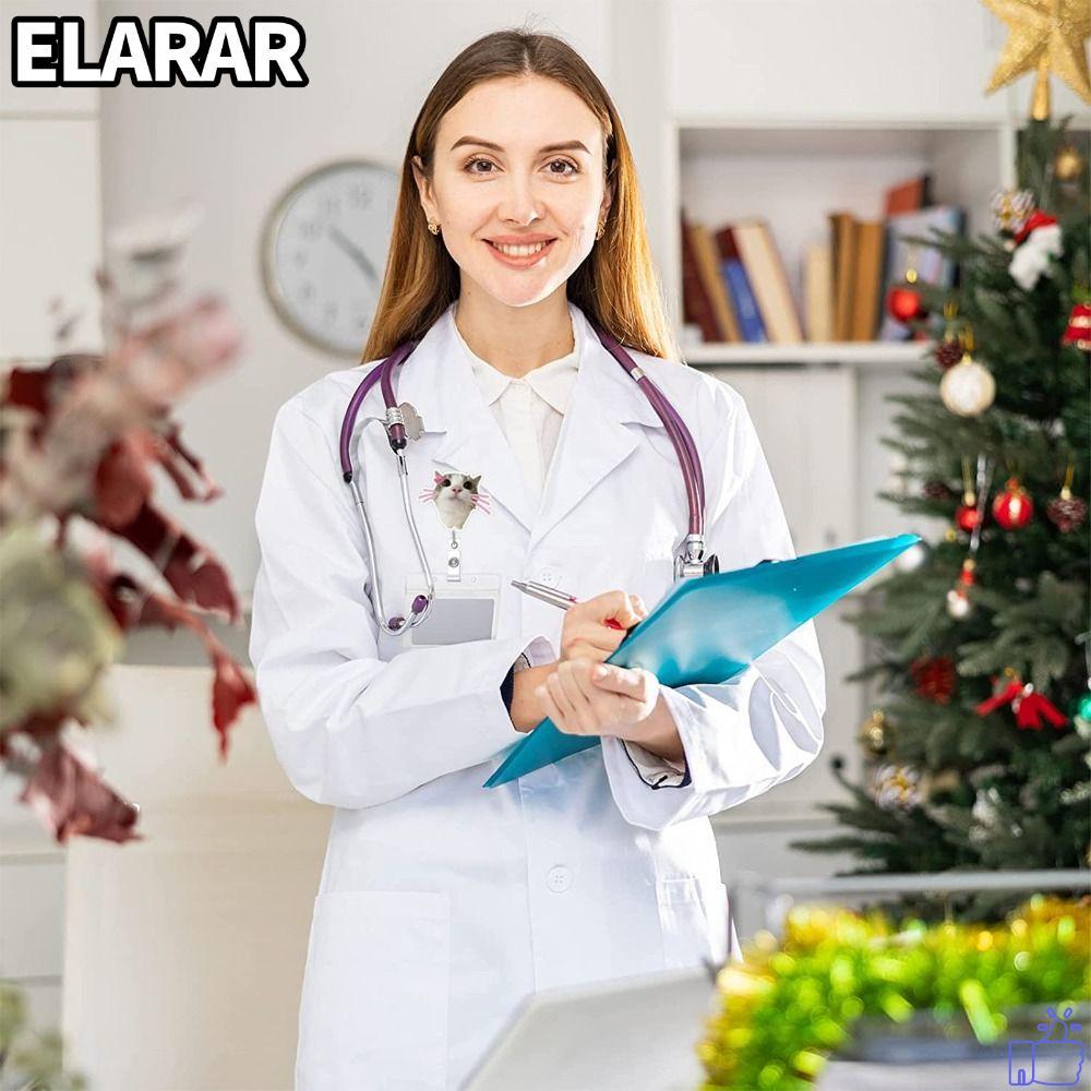 เอลรา‌R Cat พวงกุญแจ, Lanyard อะคริลิค Memes Badge Reels, ตลก Retractable Cat Memes Series ชื่อแท็กผ