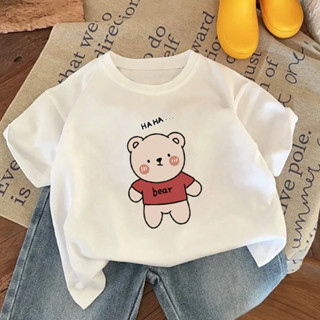 เสื้อยืดแขนสั้นสำหรับเด็กฤดูร้อนแบบใหม่ คอกลม ลายพิมพ์ผลไม้แ…