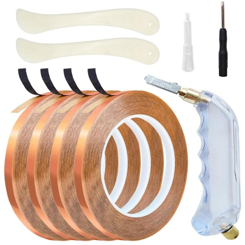 Mya Pack of 1 3 16 Foot Wide Bronze Swords Gluey Tape สีดําสี่พัน Crafting Sooil Glasswork พร้อมความ