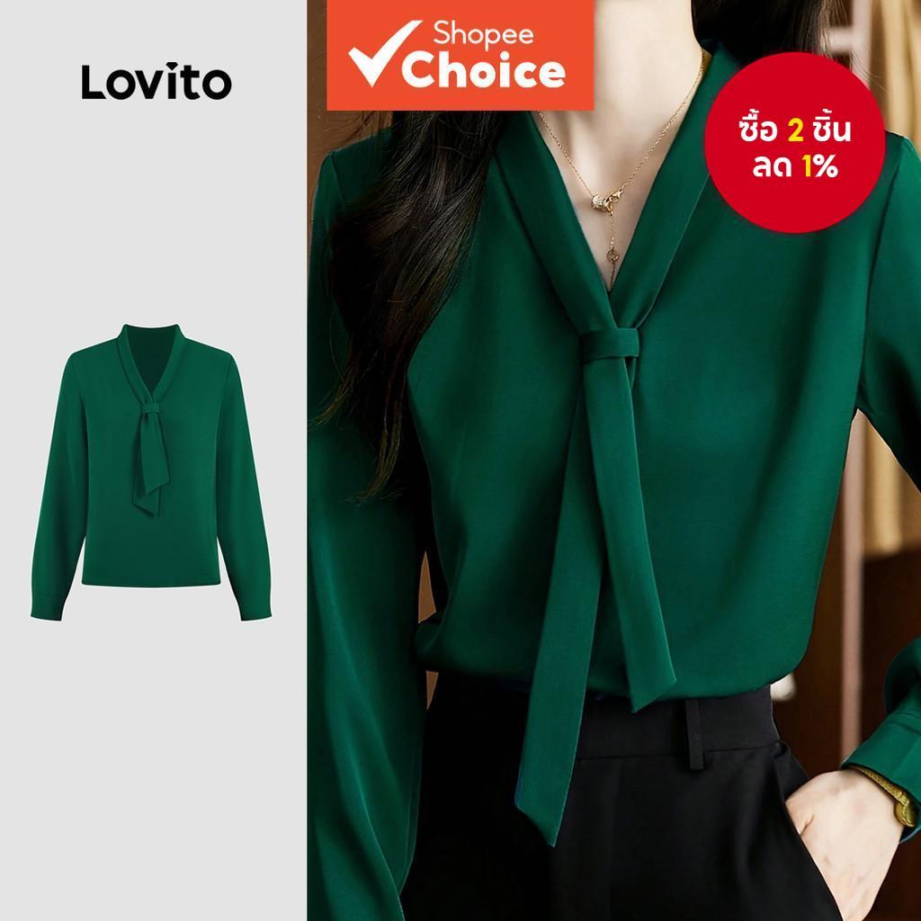 ผู้หญิงElegantเสื้อธรรมดาTieคอฤดูใบไม้ร่วงฤดูหนาวเสื้อLBL24102