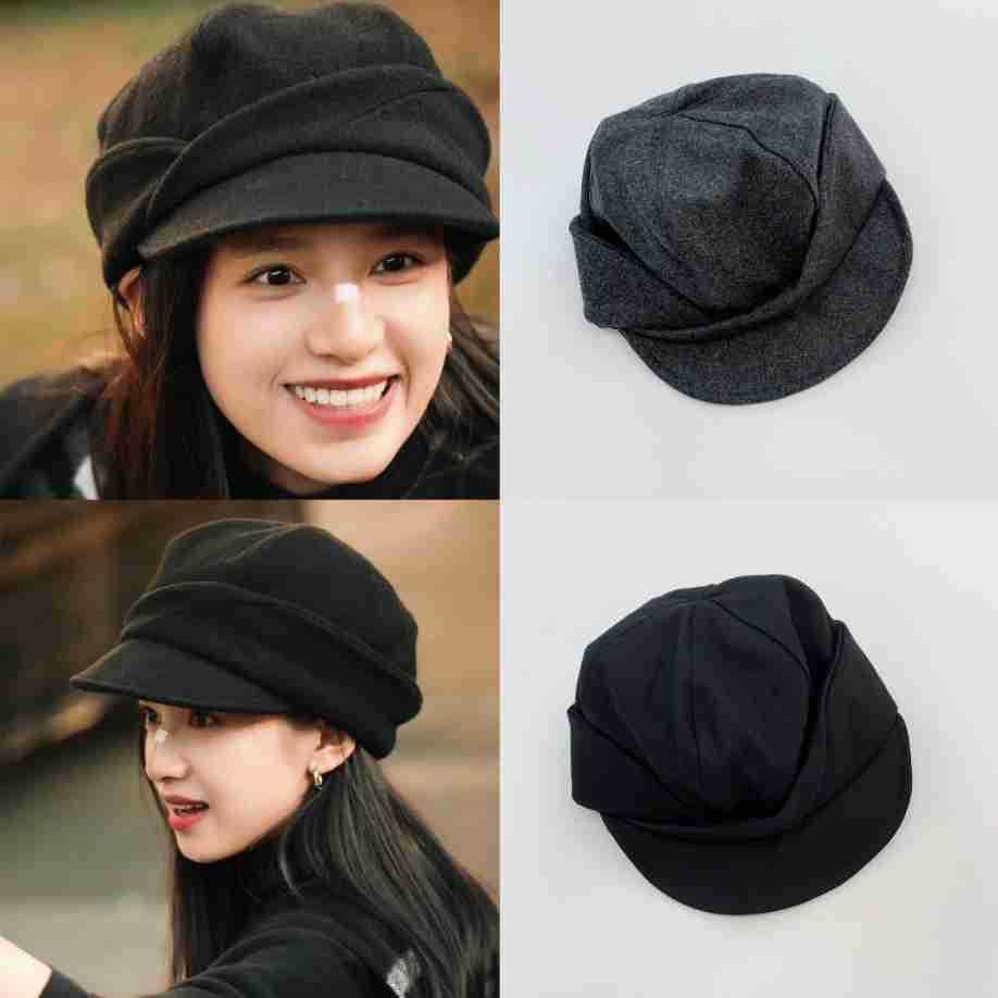 [ca4la] Warm Wool Beret หมวกแปดเหลี่ยม สไตล์ใหม่สำหรับฤดูหนาว OMQ4