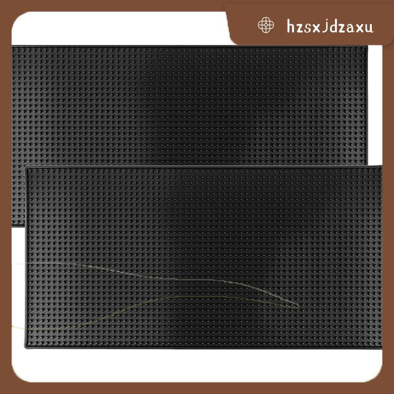 hzsxjdzaxuRubber Bar Mat 2 Pack 24" X 12 "Heavy-Duty Non-Slip Bar Mat Drying Spill Matting สําหรับ K