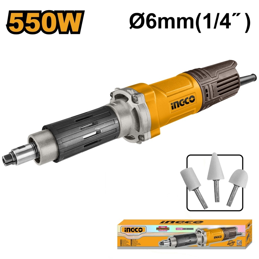 INGCO เครื่องเจียร์คอตรง 220 โวลต์ 6 มม. รุ่น PDG5501 กำลังไฟฟ้า 550 วัตต์ ความเร็วรอบ 29,000 รอบ/นาที (อิงโก้)