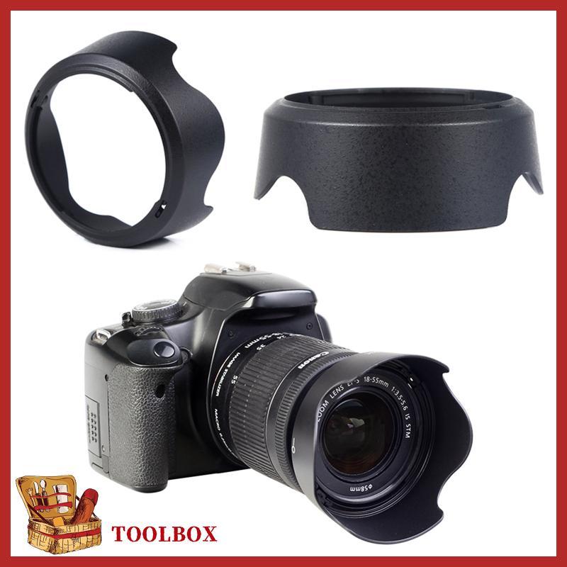 TOOLBOX EW63C 100d กล้อง Len Hood Shade สําหรับ EF-S 18-55 มม.F 3 5-5 6 สําหรับ STM Len หลีกเลี่ยงรอ