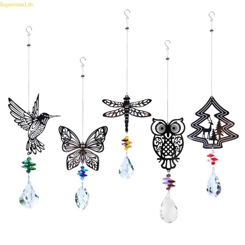Best Crystal Garden Suncatcher สําหรับผีเสื้อแขวนจี้ลมตีระฆัง Rainbow Pris