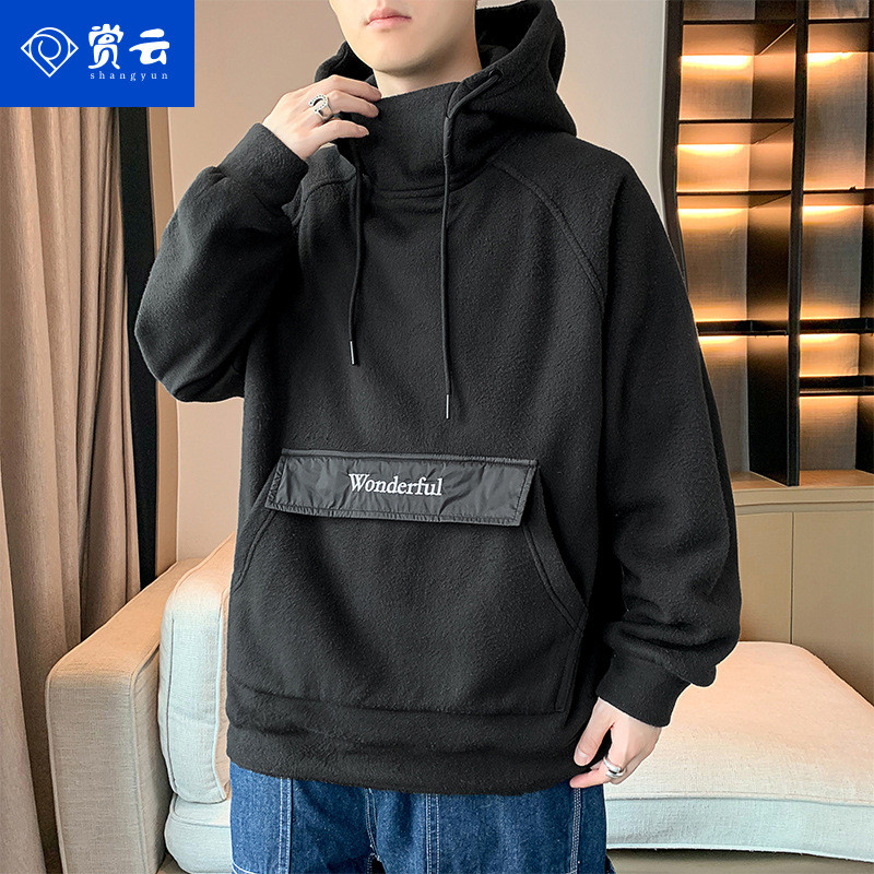 เสื้อ hood เสื้อฮู้ด h and m สเวตเตอร์ฮูดี้ผู้ชาย สเวตเตอร์พอลาร์ฟลีซ สำหรับฤดูหนาว