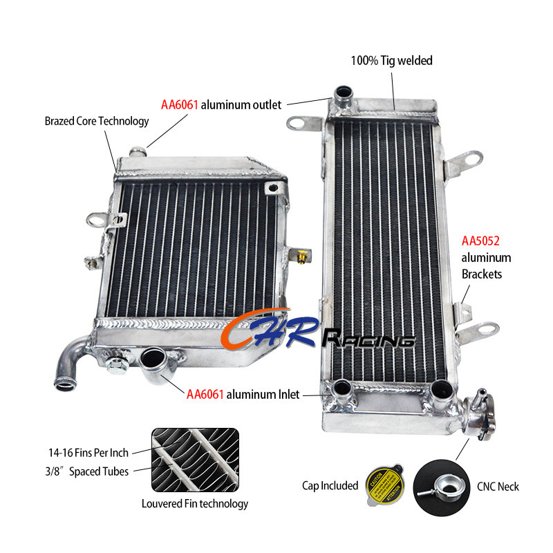 หม้อน้ําอลูมิเนียม LH&RH สําหรับ HONDA RVF400 NC35 / NC30 VFR400