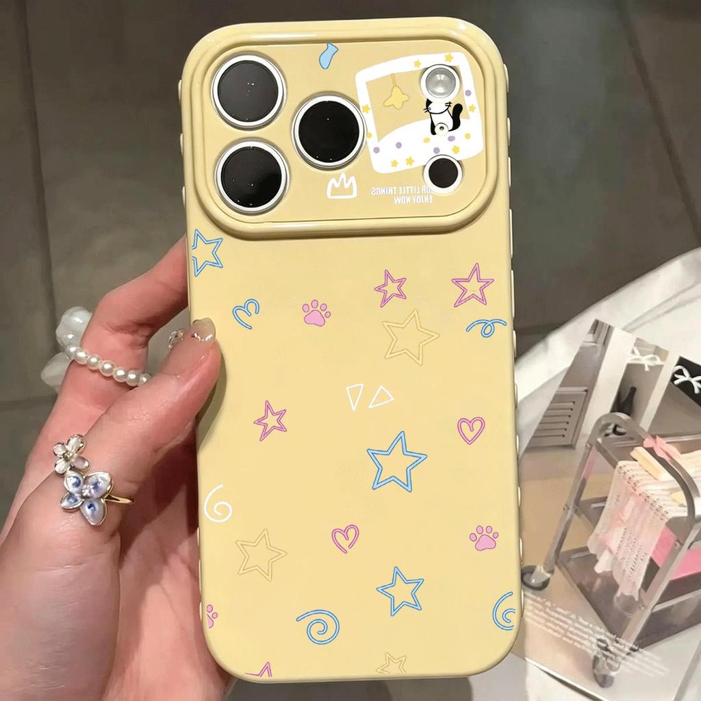 Color Star สําหรับ iPhone 1715 Case 16P ใหม่ 1413 Soft Case 16 น่ารัก XR Daily