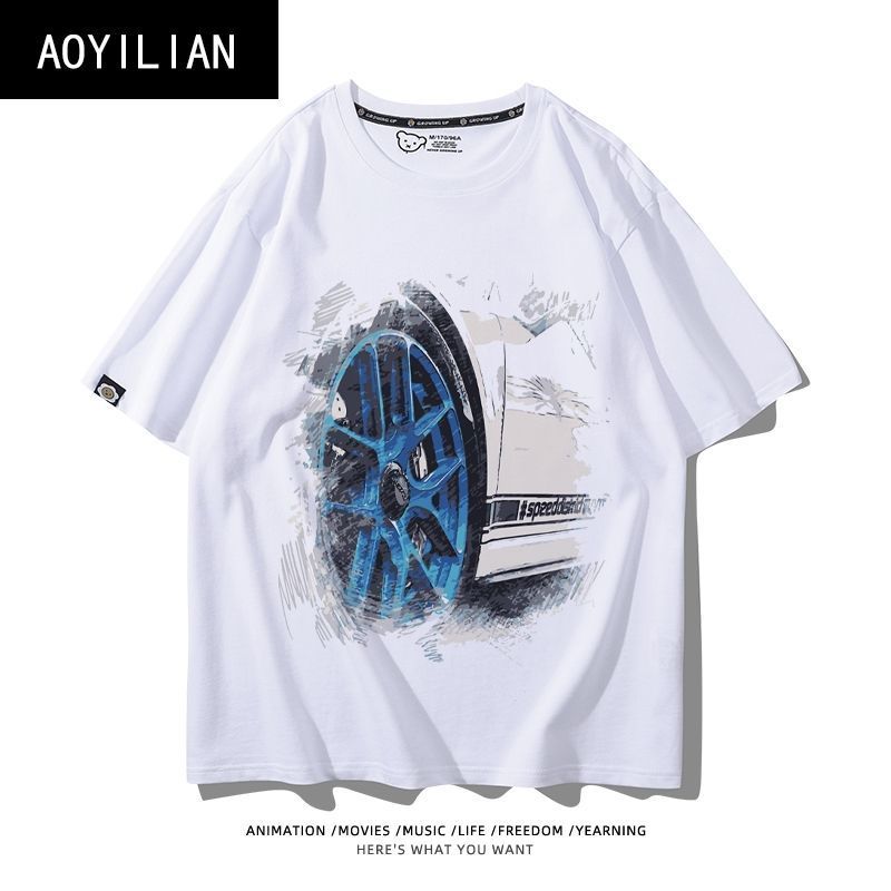 [มีสินค้าในสต็อก] เสื้อยืดคอตตอนแท้สำหรับผู้ที่ชื่นชอบรถยนต์ Porsche RWB รุ่น 993, เสื้อแขนสั้น 911 