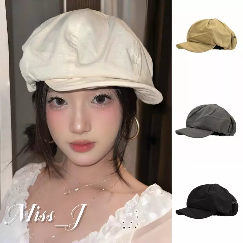 Miss_J พร้อมส่งจากกทม 🎀หมวกเบเร่ต์ทรงบางสไตล์ญี่ปุ่น ดีไซน์คล้ายก้อนเมฆ เหมาะสำหรับใส่ลำลอง