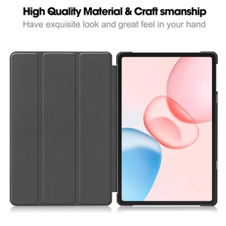 TPU หนัง Tri-Fold Stand กรณีแท็บเล็ตสําหรับ Tecno Megapad Pro 12 "2025 สําหรับ Tecno Megapad SE 11 "T1102 สําหรับ Megapad 11 นิ้ว 2024 หนัง Tri-พับสมาร์ท Auto Sleep Wake
