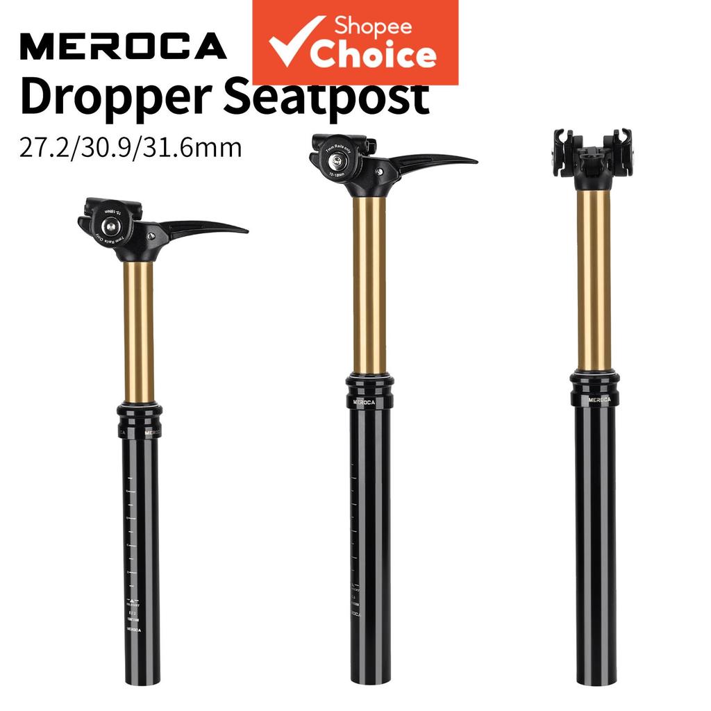 MEROCA หลักอานปรับสูงแบบมือหมุน ไฮดรอลิก ปรับระดับได้ เลื่อนขึ้นลงได้ สําหรับจักรยานเสือภูเขา ขนาด 27.2มม. 31.6มม.