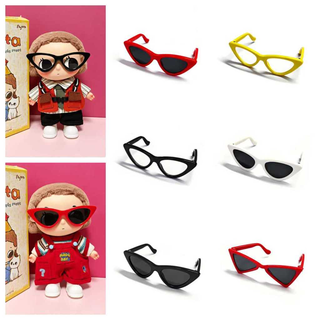 Nyota Glasses ตุ๊กตาแว่นตา 8.5 ซม. เหมาะสําหรับตุ๊กตา Nyota 20 ซม. ร้องไห้ตุ๊กตาผ้าฝ้าย
