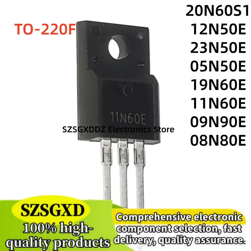 5PCS FMV20N60S1 12N50E 23N50E 05N50E 19N60E 11N60E 09N90E 08N80E TO-220F Field Effect ทรานซิสเตอร์