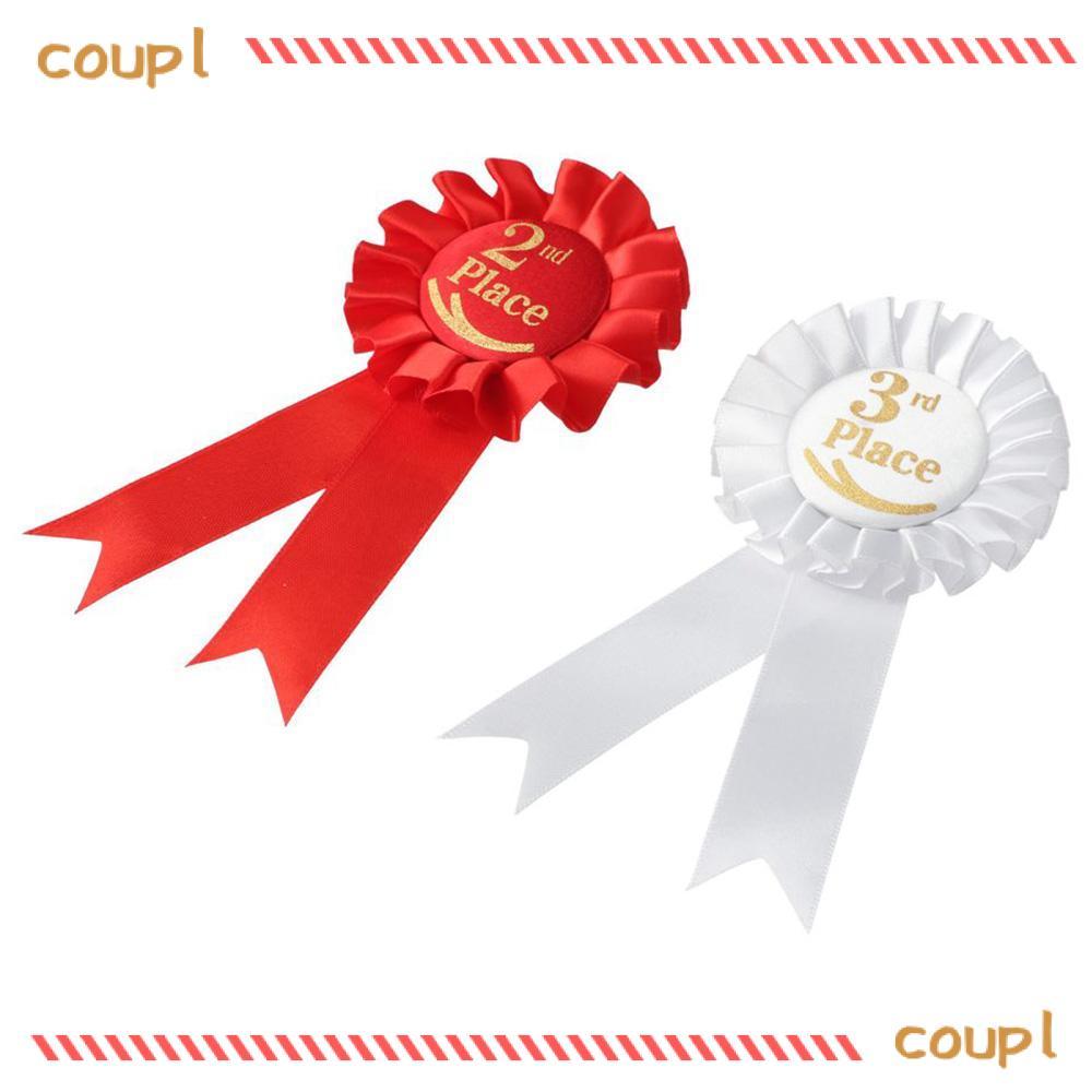 COUPLDW Rosette Ribbon, Recognition Ribbons Blue,Red,White Ribbon Award Set, Ribbon Honorable