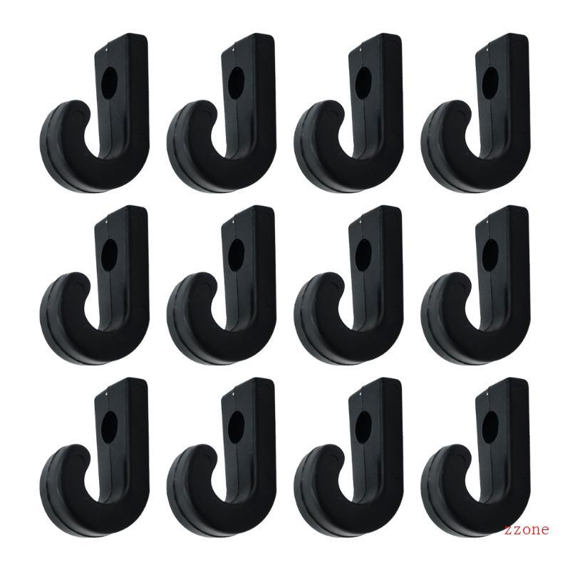 Zzz 12 ชิ้น Kayak Lashing J Hook Bungee สายไฟ Hook Safety Kayak J Shape Hook Enduring