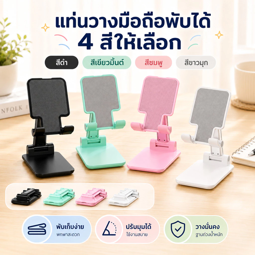 ขาตั้งโทรศัพท์ รุ่น K3 ใช้ได้ 4 นิ้วถึง12นิ้วขาตั้งโทรศัพท์ ฐานแข็งแรง ปรับองศาได้ ใช้ได้ทั้งiPhone iPadและ Tablet อื่นๆ