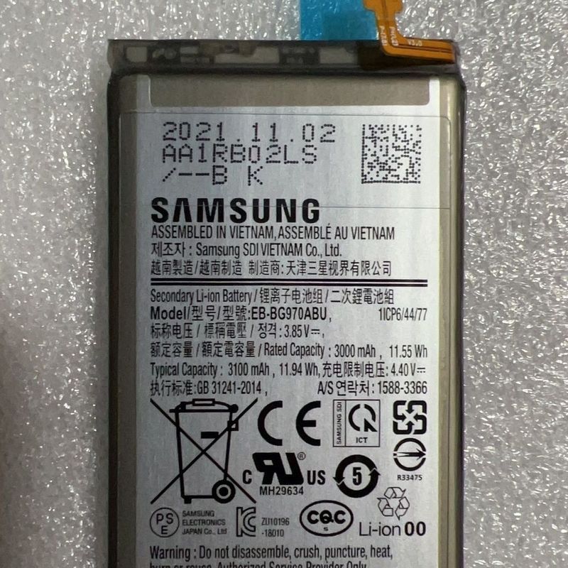 เหมาะสําหรับ Galaxy S10E SM-G970/g970f/G970U EB-BG970ABU แบตเตอรี่