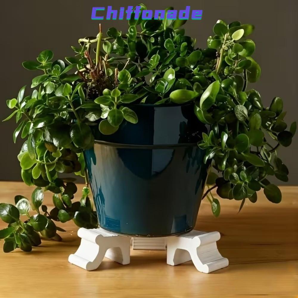 CHIFONADE 3 ชิ้นกระถางดอกไม้ฟุต, แบบพกพา Creative กระถางต้นไม้ Risers, ระบายน้ํายกระดับดอกไม้ลิฟท์ตกแต่งบ้าน