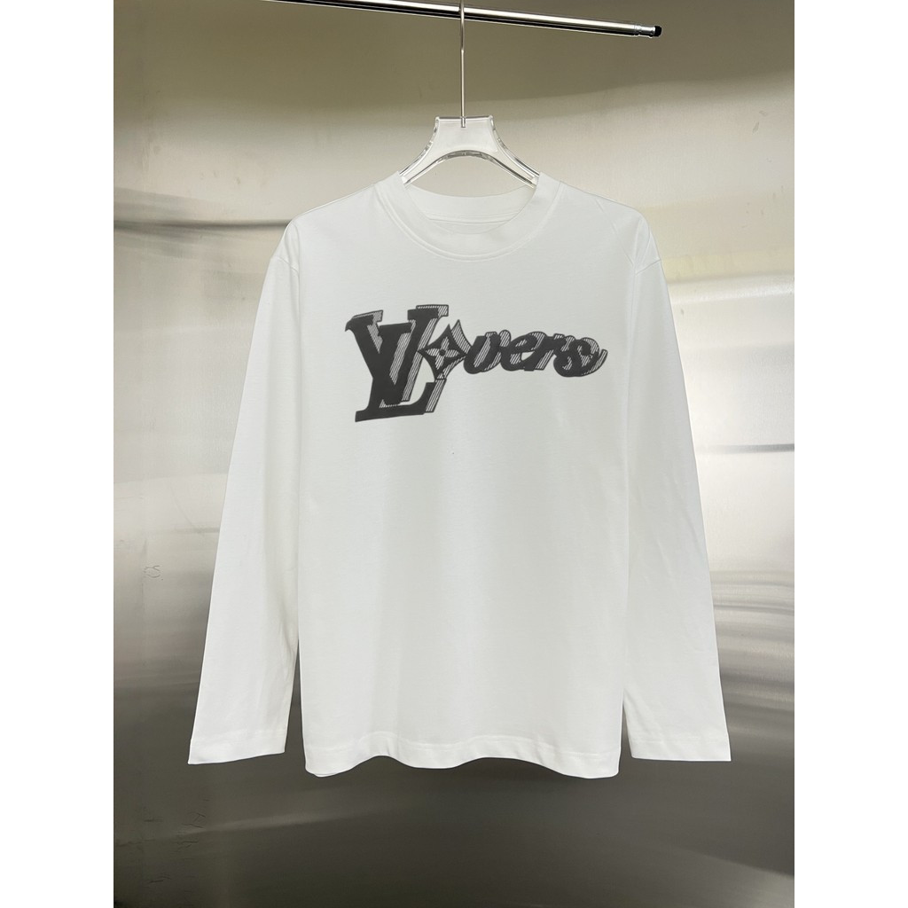 LOUIS VUITTON/LV/2026 คลาสสิกรอบคอแขนสั้นเสื้อยืดผู้ชายผู้หญิงฤดูใบไม้ร่วงเกลียวฤดูใบไม้ผลิฤดูใบไม้ร