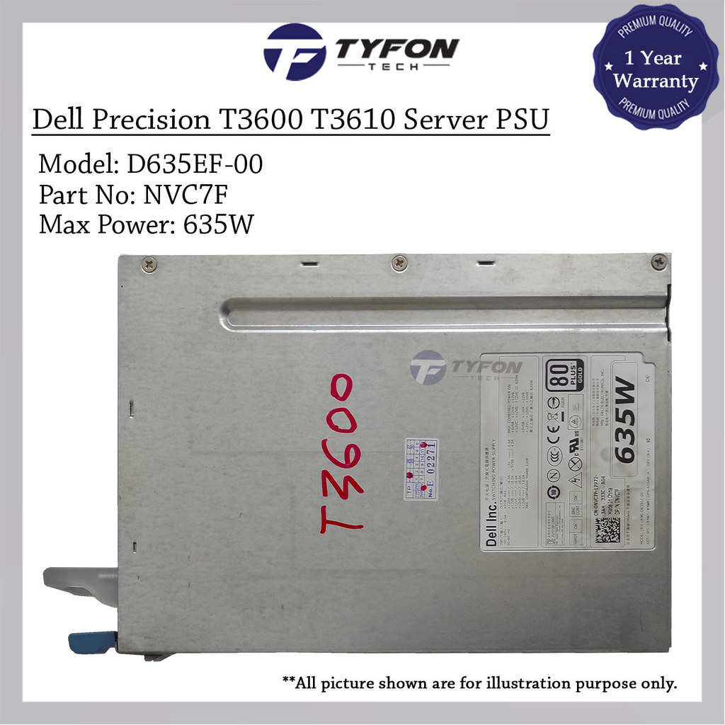 Dell Precision T3600 T3610 T5600 MT Workstation แหล่งจ่ายไฟ PSU 6.35W D635EF-00 F635EF-00 DPS-635AB 