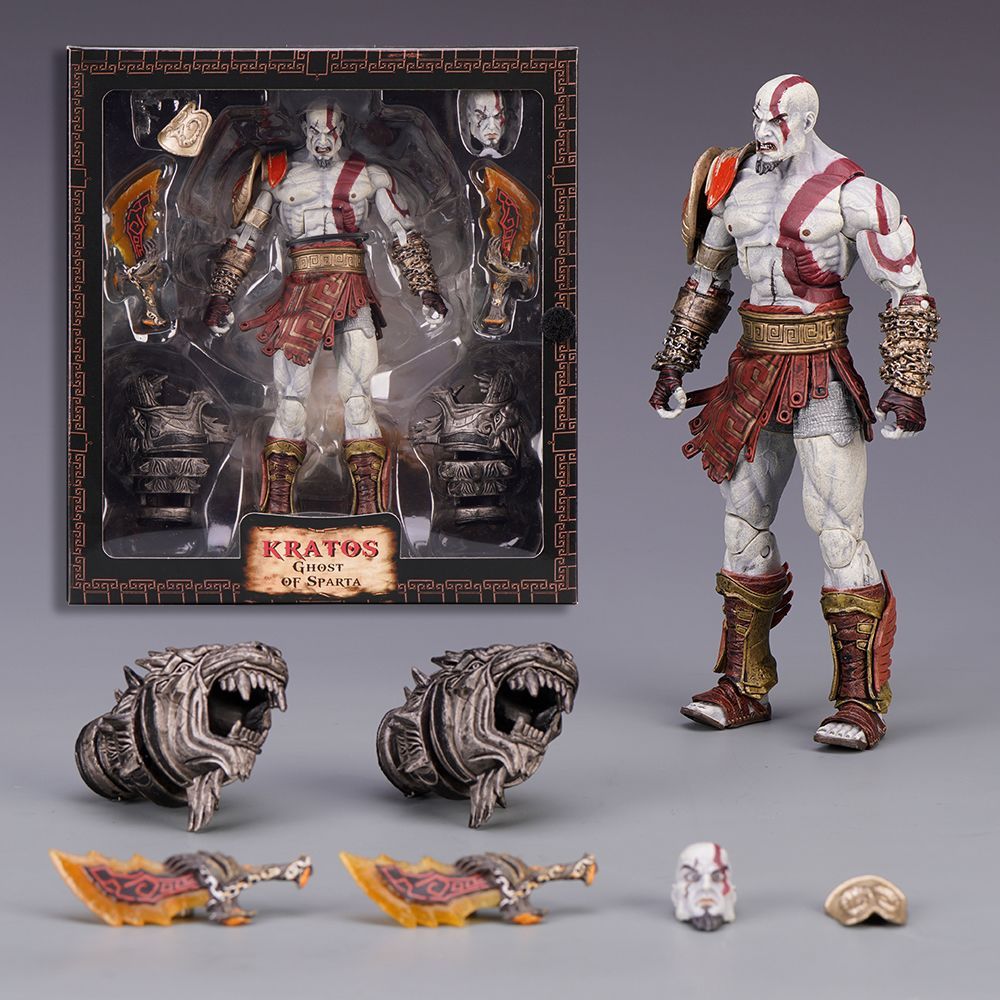 God of War 3 Kratos Kratos Kratos Lion Flame Knife Joint Movable Desktop Decorative Toy Gift