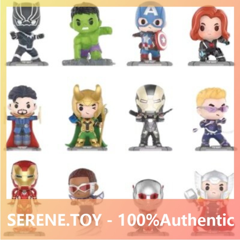 P POPMART Marvel Avengers Classic Series Mystery Box ของเล่นเครื่องประดับของขวัญ